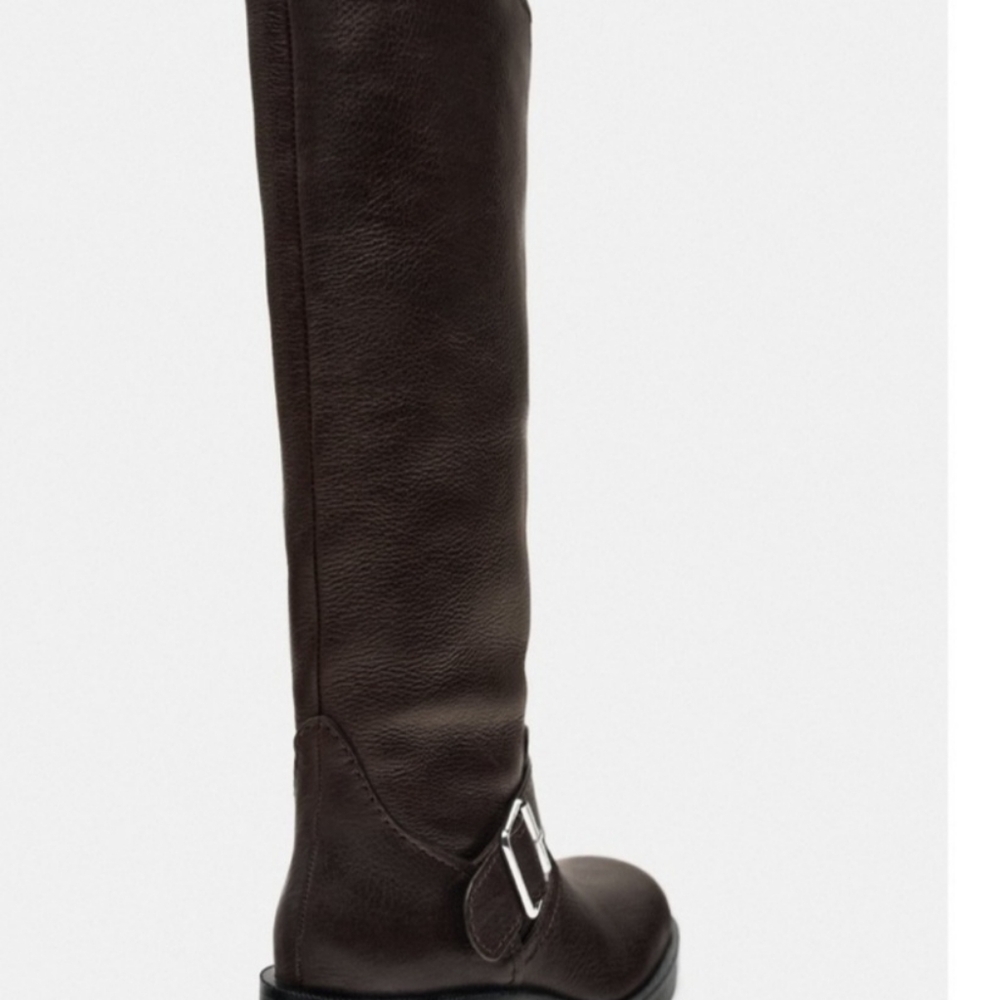 Zara Brown Riding boots - Picture 4 of 9